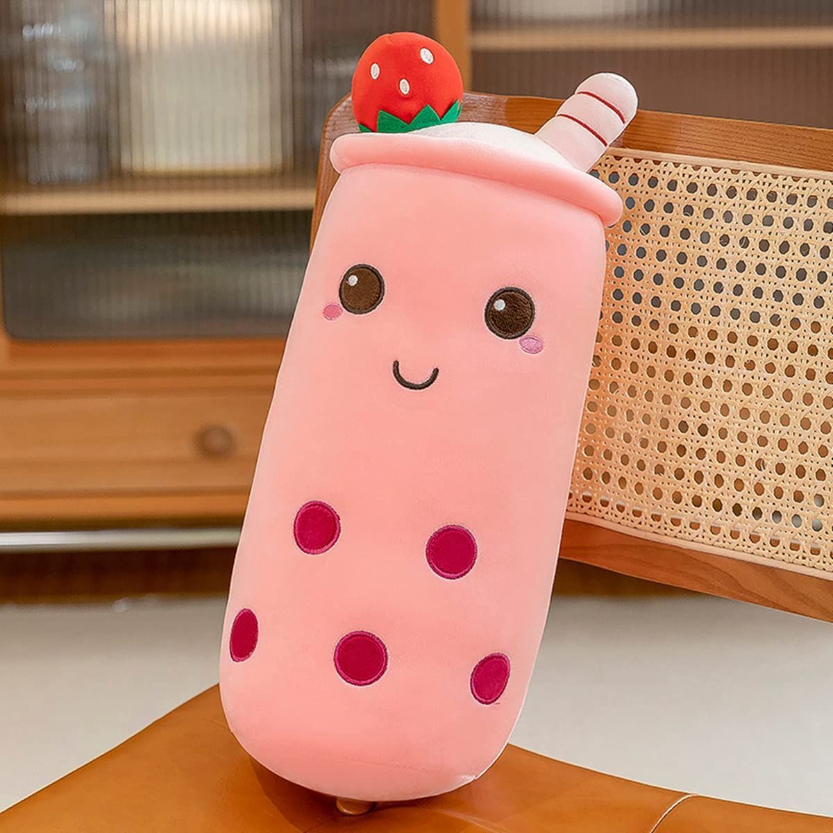 Bubble Tea Plush Pillow Soft Plush Toy Skin-Friendly Pillow Multiple Sizes Cute - Green - Size 43in