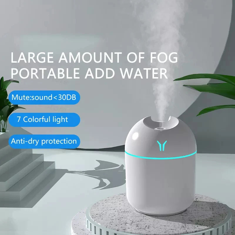 250ml Essential Oil Diffuser Ultrasonic LED Humidifier Mini Night Light