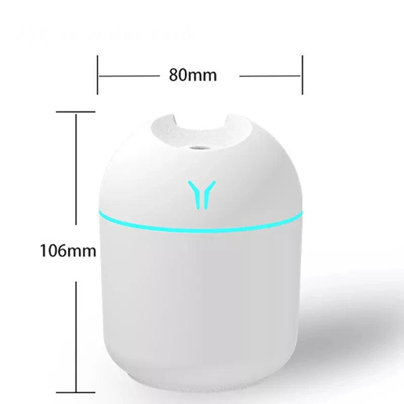 250ml Essential Oil Diffuser Ultrasonic LED Humidifier Mini Night Light