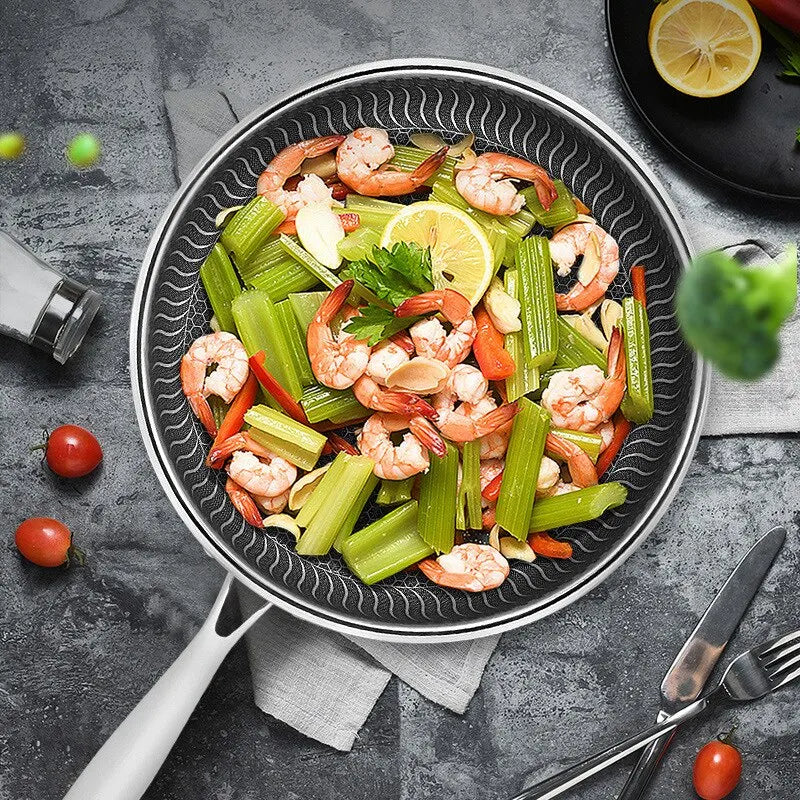 Tri-Ply 316 Frying Pan 32cm Double-Sided