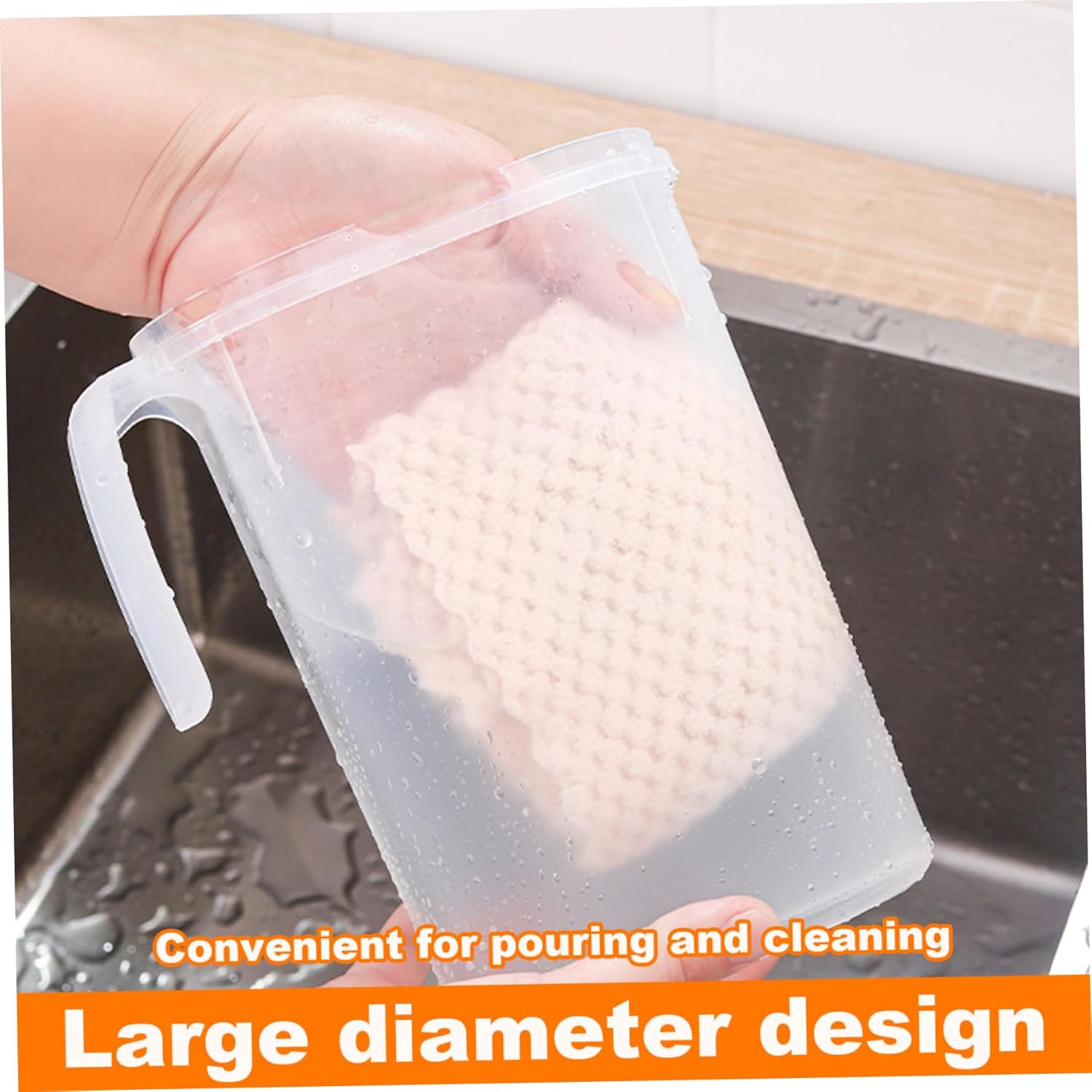 Cooling Water Jug 1.5L 2L Plastic Filter Lid Leak Proof for Juice Iced Tea