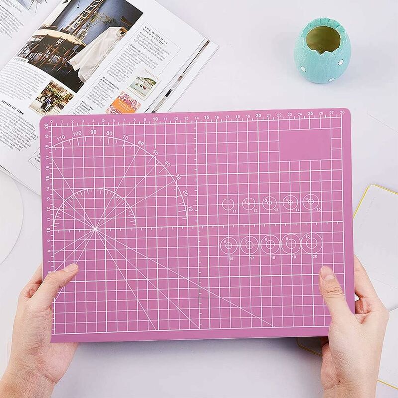 Cutting Mat, Sewing Mat, Cutting Base, Cutting Pads, Self-Healing Cutting Mat, for Fabric, Quilting, Sewing, Scrapbooking (Pink)