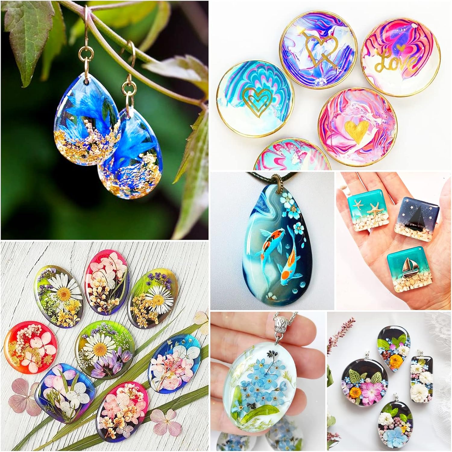 Resin Molds Jewelry, 38 Cavities Pendant Silicone Molds for Epoxy with 40Pcs Jump Rings, DIY Resin Casting for Pendant, Earrings, Necklace, Keychains Classic Teardrop Molds  Classic Teardrop Molds