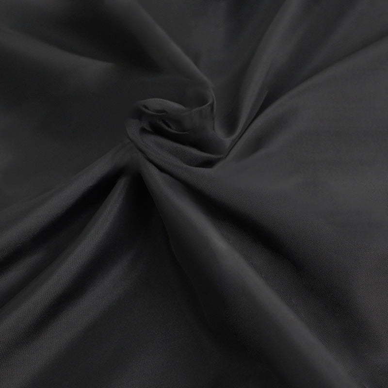 Black Waterproof Mildew Resistant Solid Color Shower Curtain