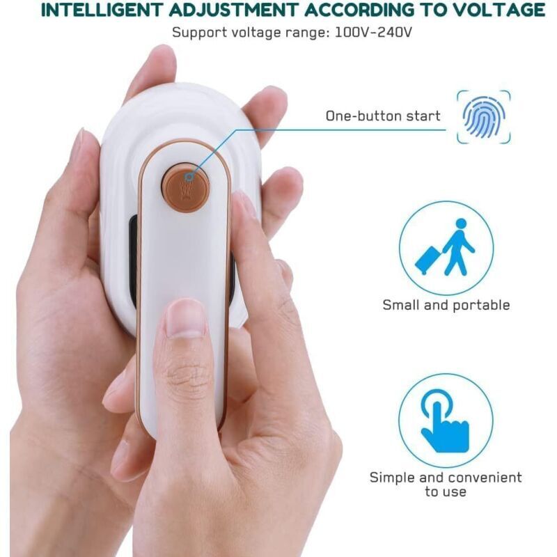 Steam Iron: Travel Iron - Mini Iron - 20S Fast Heat-Up - 50Ml Water Tank - Wet And Dry For Home And Travel - White