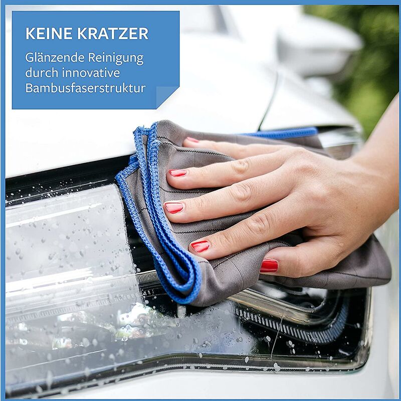 4X Professional Microfiber Glass Cloths 400Gsm - Streak-Free Cleaning Of Windows, Glasses - Extremely Absorbent,