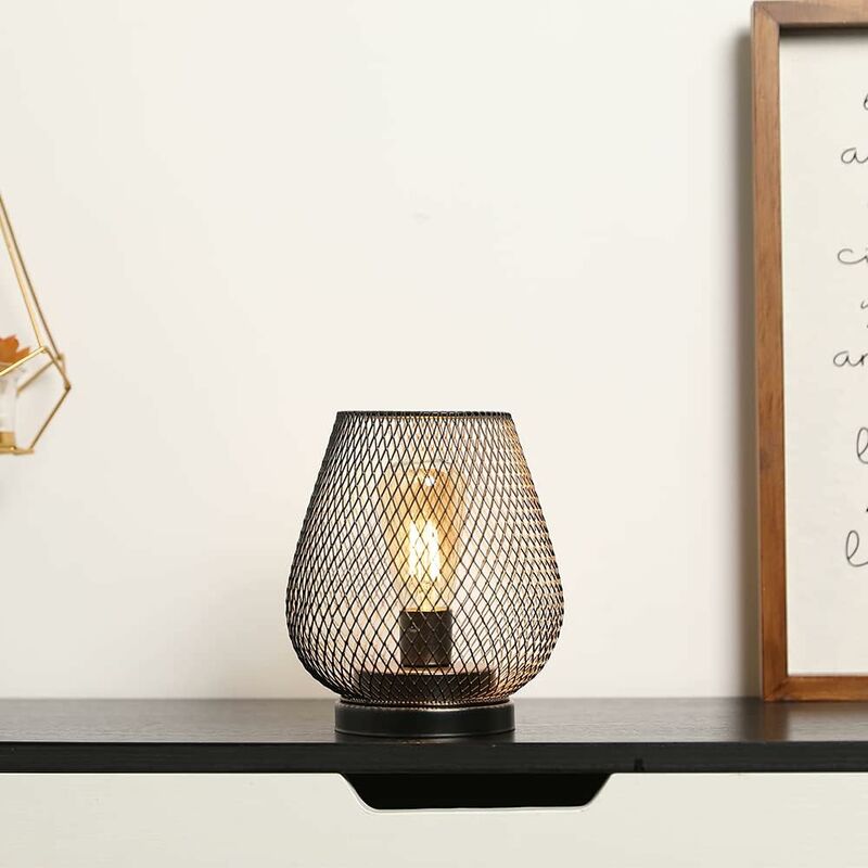 LED Lantern Metal Cage Battery Powered With LED Ideal For Weddings, Parties, Patio Events, Indoor And Outdoor Use