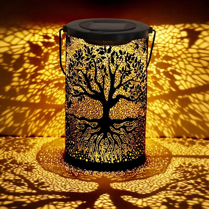 Solar Lantern Outdoor Garden LED Light Waterproof Hanging Patio Decor
