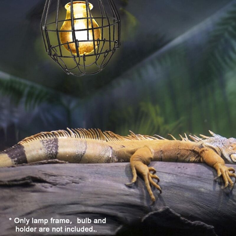 Reptile Heat Lamp Cover, Reptile Heat Lamp Shade - Wire Reptile Heater Guard, Anti-Scald Lamp Mesh Cover For Terrarium