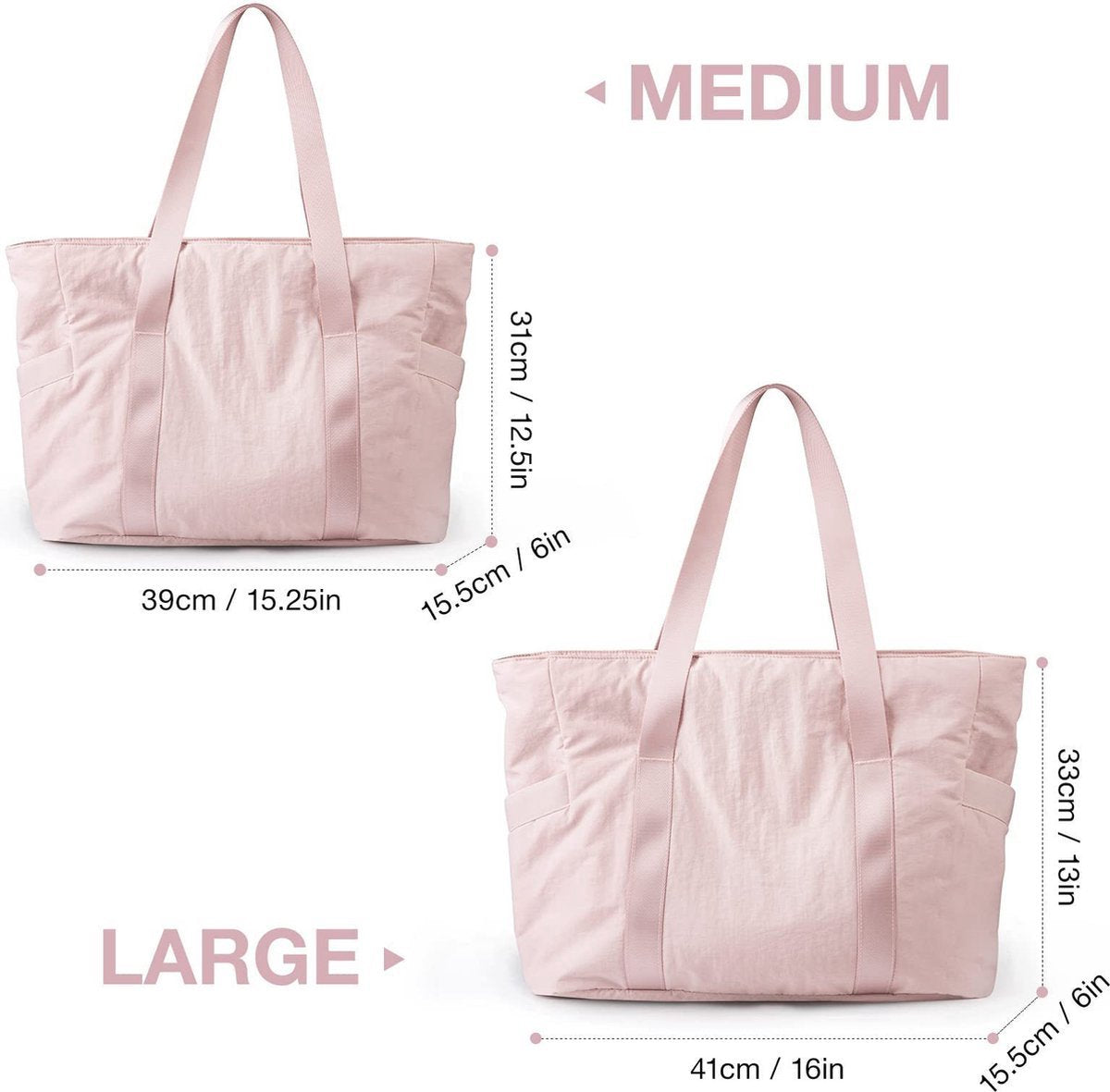 Women's Handbags - Zippered Tote Bag - Large Shoulder Bag - School Bag - Crossbody Bag - Laptop Bag - Handbag - Tote Bag - Weekend Bag - Shopping Bag - Beach Bag - Yoga/Fitness/Travel Bag - Black