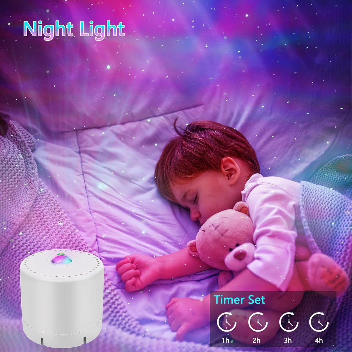 Projector - Starry Sky Projector - Starry Sky Lamp - Night Light Projector - With adjustable speed and brightness - With remote control - For decorating bedrooms, children's rooms, and adults' rooms