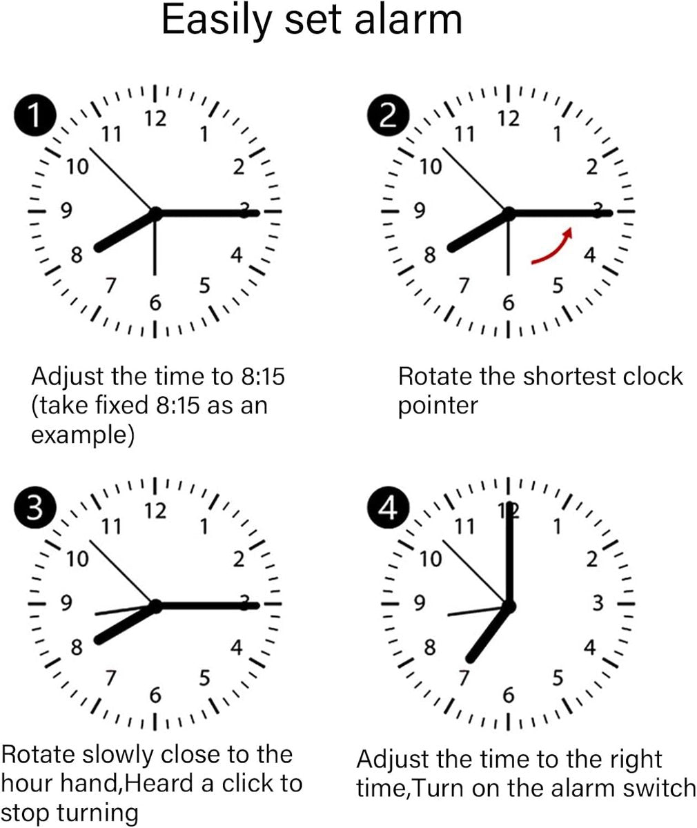 Wekker - digital alarm clock - children's alarm clock - alarm clocks - mechanical alarm clock - silent movement - with night light and snooze function - ideal for deep sleepers