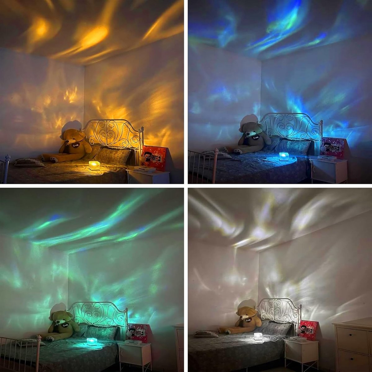 Table lamp - Night light - Northern Lights projector - Northern Lights lamp - Crystal table lamp - LED crystal table lamp - Wave table lamp - Color changing - For bedroom and living room