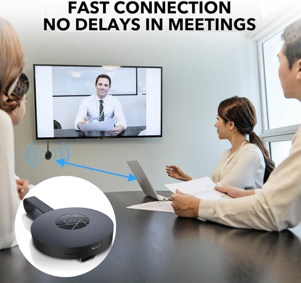 Wireless HDMI Dongle 1080p Media Streamer, Black, Compatible with Home Theater TV and Projector