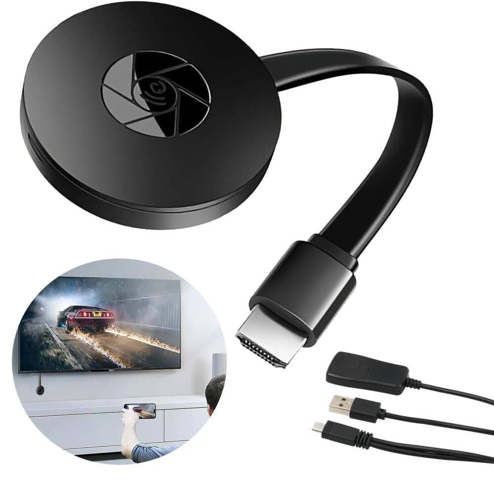 Wireless HDMI Dongle 1080p Media Streamer, Black, Compatible with Home Theater TV and Projector