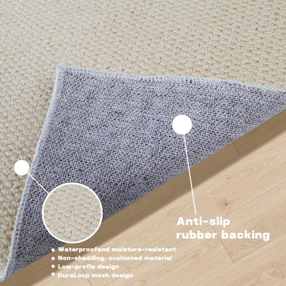 Non-Slip Jute Doormat for Indoor and Outdoor Use Dust-Resistant Quick-Absorbing Welcome Mat, 60x90cm