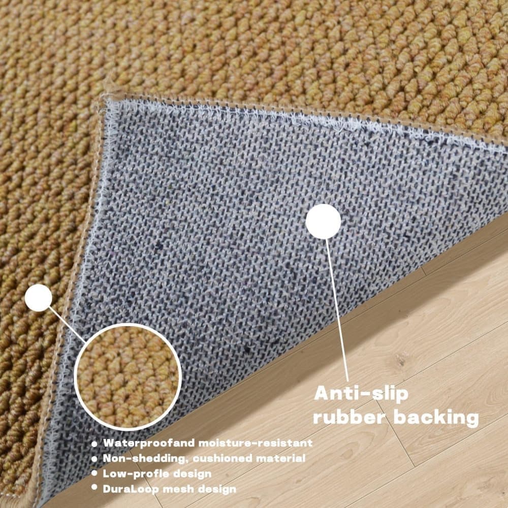 60x90cm Jute Doormat for Indoor and Outdoor Use Non-Slip Dust-Resistant Quick-Absorbing Welcome Mat, 40x60cm, Brown