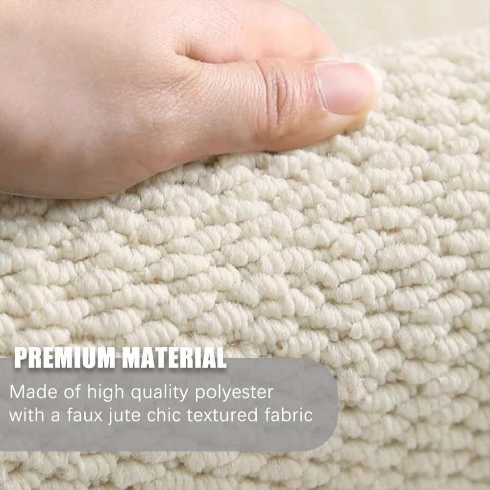 Non-slip jute-like doormat for indoor outdoor home use, dust-resistant quick-absorbing welcome mat, 60x40cm, beige