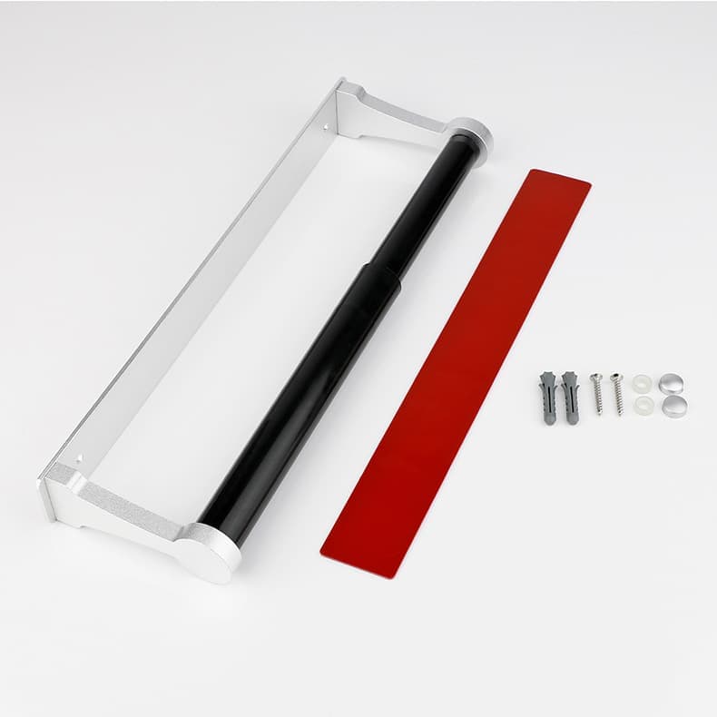 Aluminum Self-Adhesive Paper Towel Holder, No Drilling Required, Silver, 32.5x9.8cm