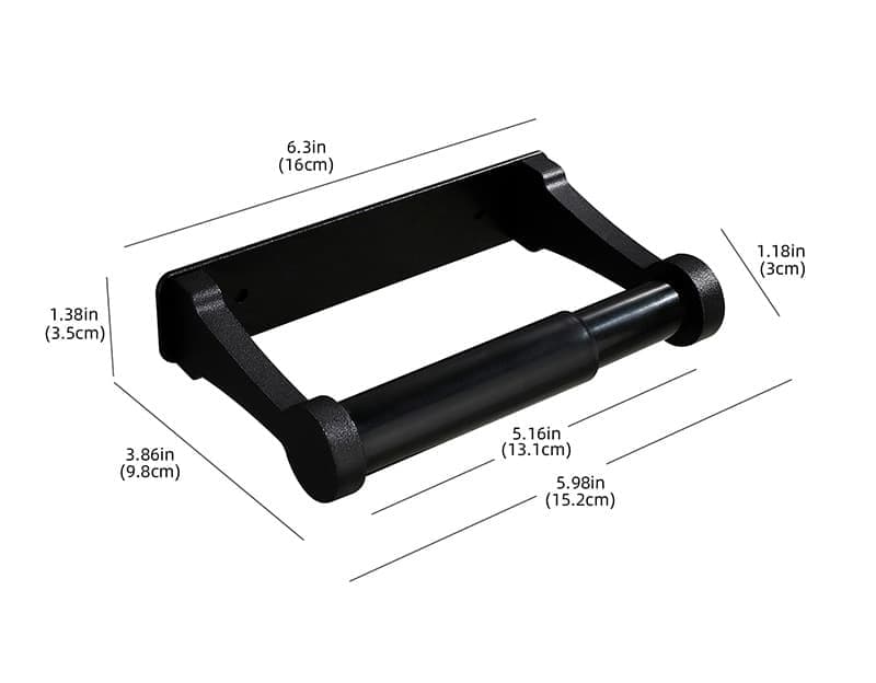 Self-Adhesive Paper Towel Holder for Kitchen and Bathroom, 16x9.8cm, Black