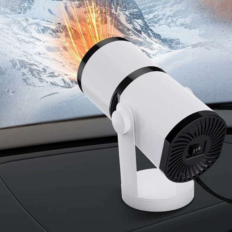 Car Heater Defroster Dehumidifier Portable 360 Degree Rotating Windshield Heater, 12V