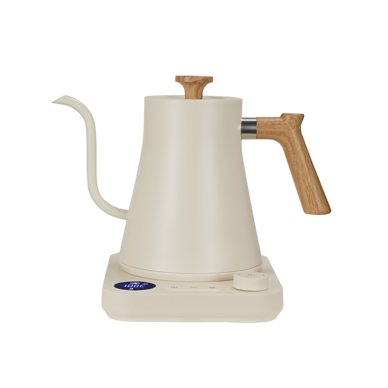 Gooseneck Electric Kettle - 0.9L - With Temperature Control - Stainless Steel 304 - Ultra-Silent - White