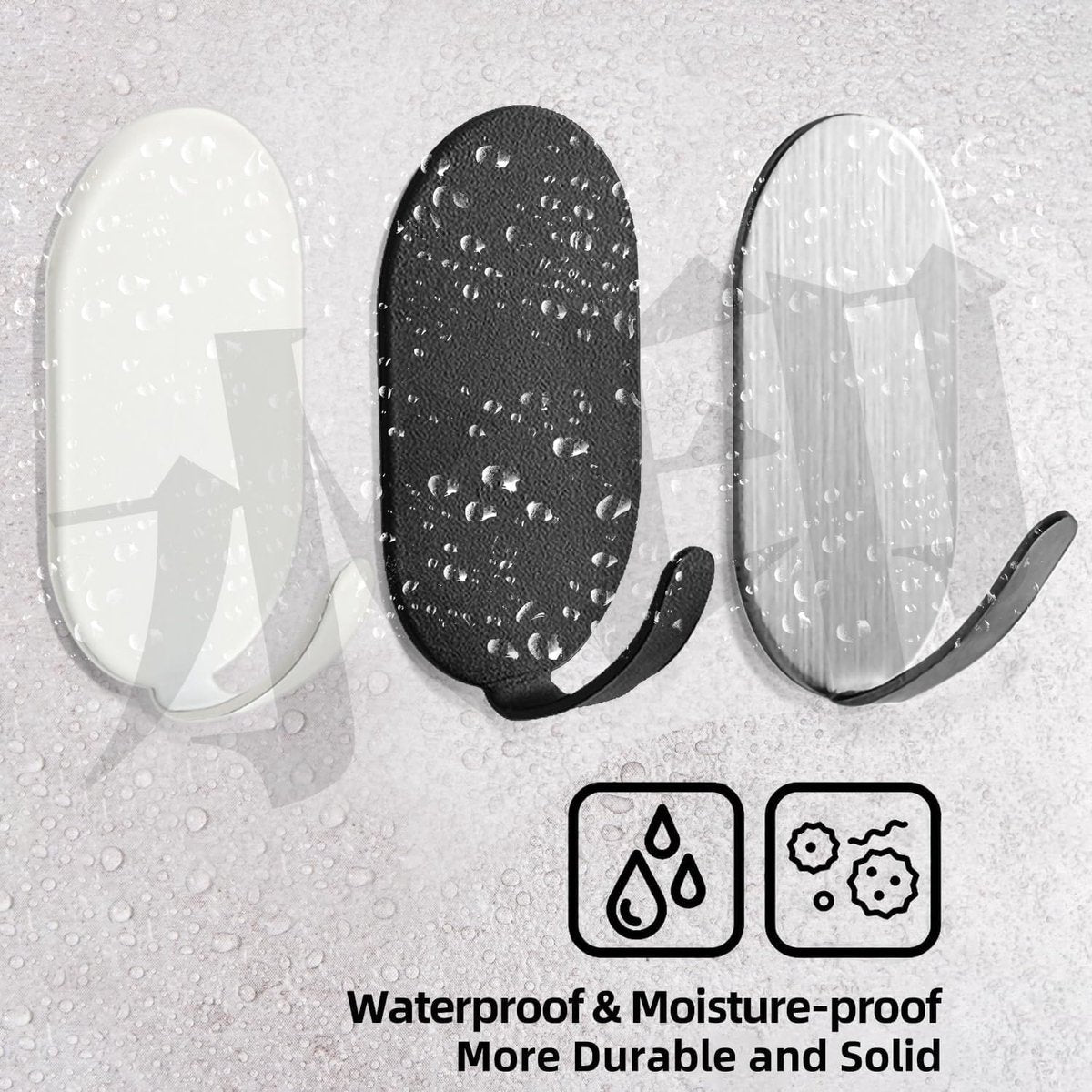 10 Pieces Self-Adhesive Hooks - Towel Hooks - Clothes Hook - Small Carbon Steel Wall Hooks - Towel Hooks - Wall Hooks - Traceless - Strong Adhesive - Towel Rack - Multifunctional Hook - For Various Wall Surfaces - Black