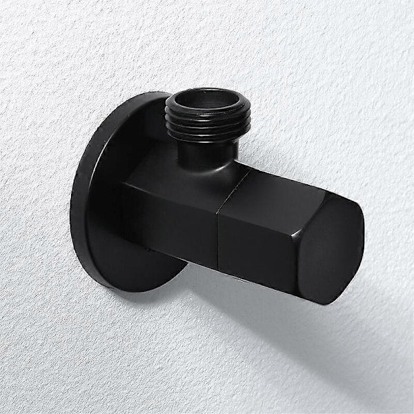 Black Shut-off Valve Angle Faucet Brass Diverter Toilet Shower Nozzle Connector Solid Brass Coupling Bracket