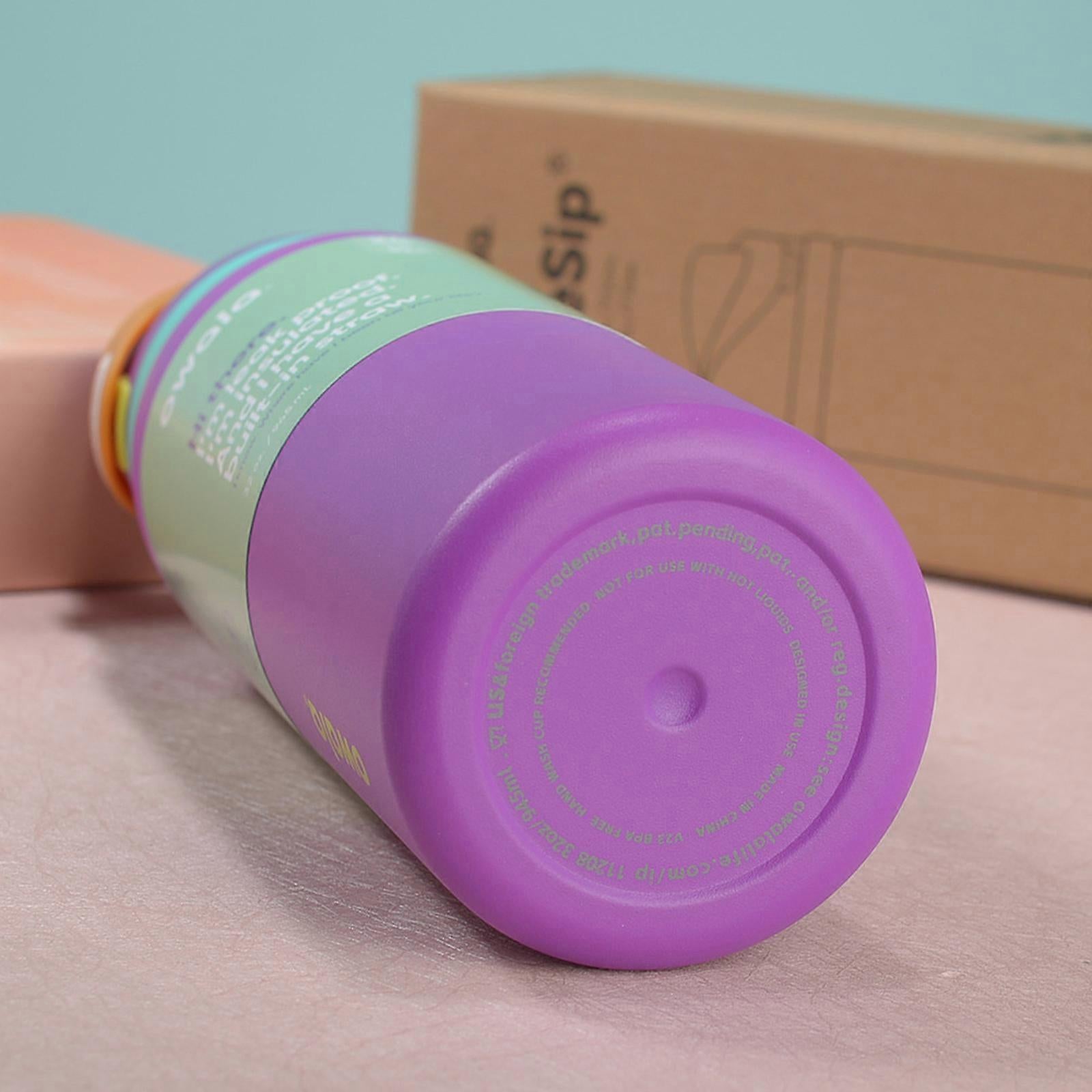 Large 710ml Off-White Thermos Bottle for Adventure Black and White