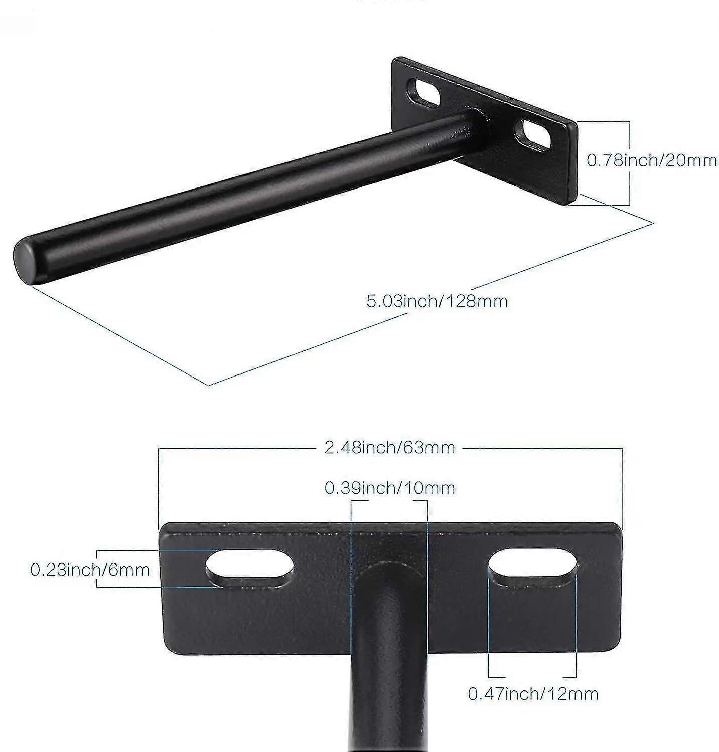 Heavy Duty Invisible Floating Shelf Bracket 4 pcs, Metal Hidden Bracket Compatible with Wood