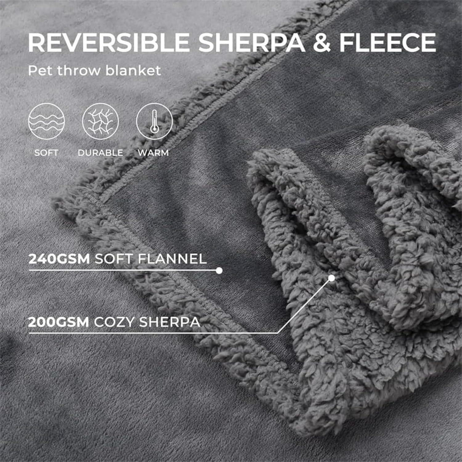 The Waterproof Blanket, Snuggle Blanket for Sofa Bed Couch, Waterproof Pet Blanket for Dog and Cat, 100% Leak Proof Waterproof Fully Pee Proof Brown Brown L:145*165CM