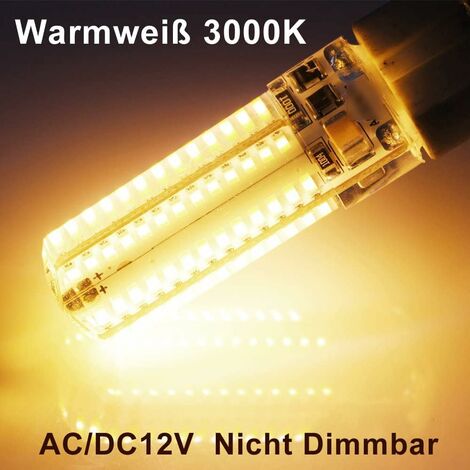 G6.35 LED Bulb 12V 7W 50W Equivalent Warm White 3000K 360 Degree Beam Angle for Cabinet Lighting Non Dimmable 2 Pack