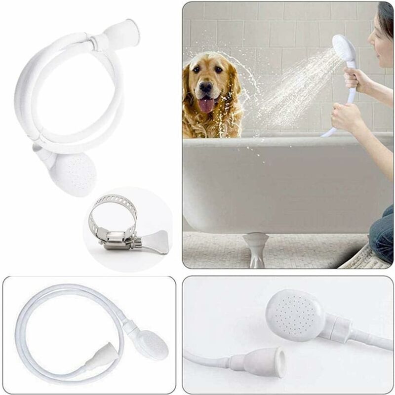 Shower Head for Bathroom Sink Mixer Hose Quick Connect Compatible with Children and Pets Shampoo Basin