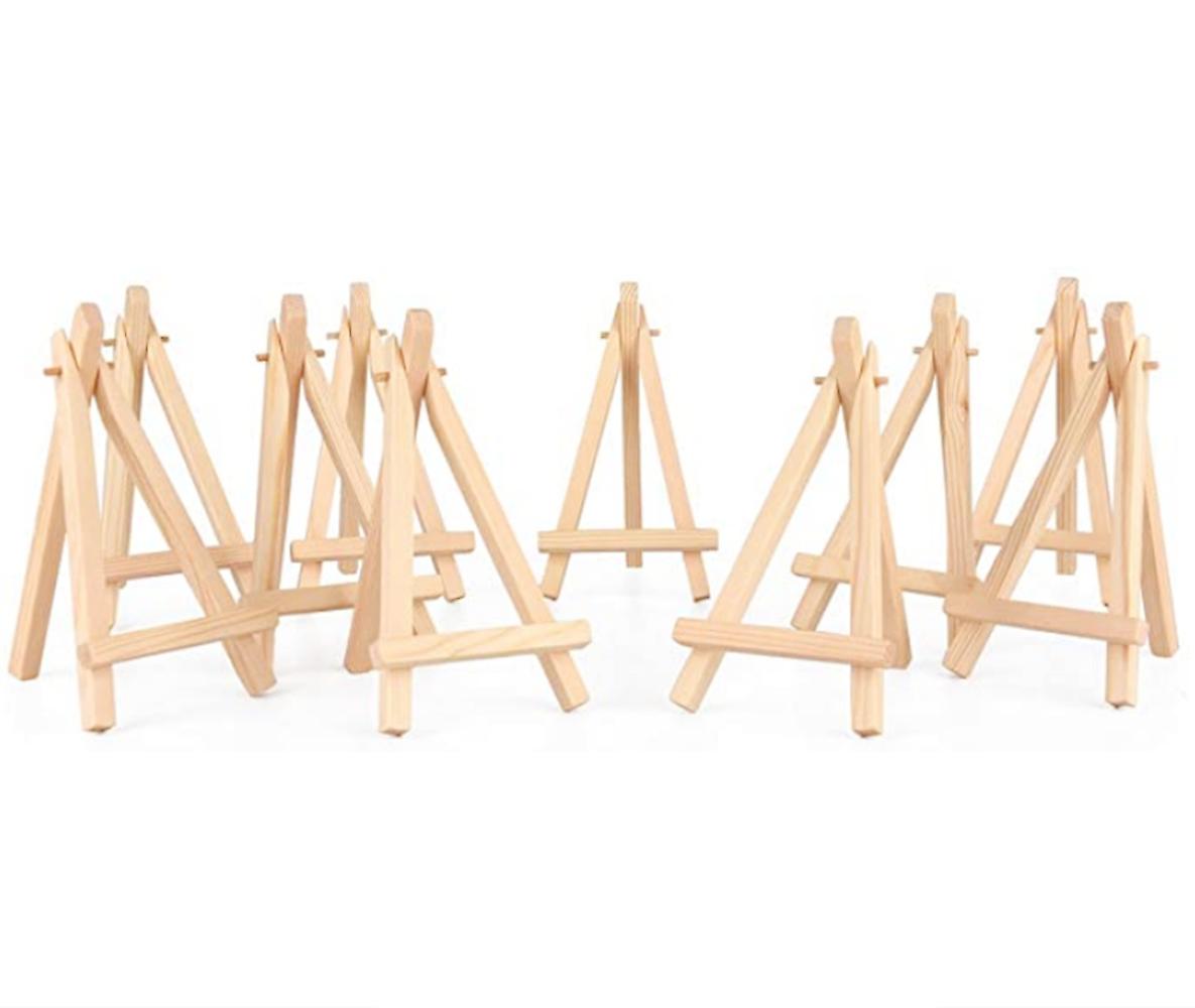 10 pcs Mini Easels 9x16 cm Wooden Display Stands Compatible with Photo Memo Place Card Holder