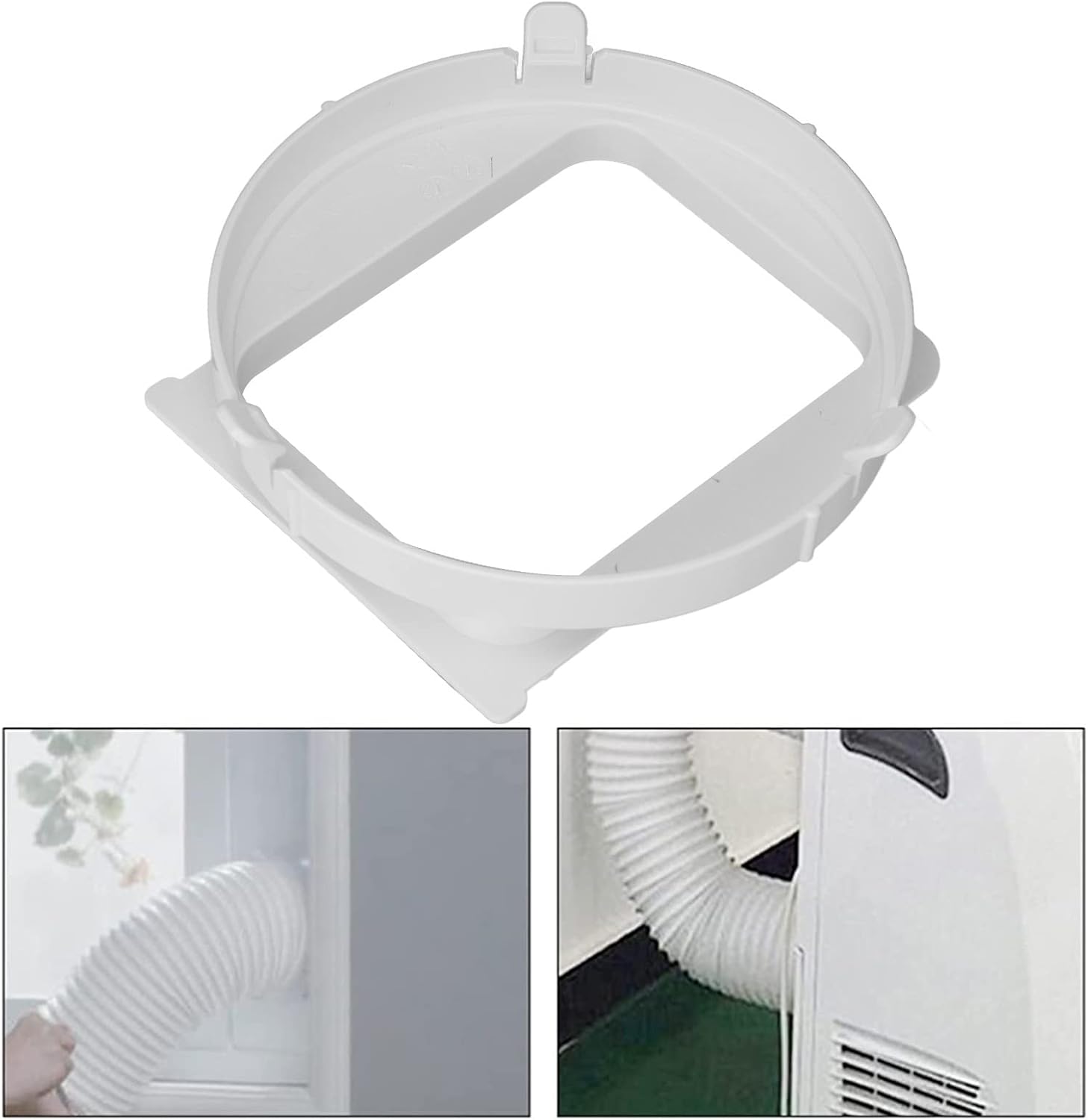 Air Conditioner Exhaust Duct Interface, Portable Air Conditioner Exhaust Hose Connector Adapter ABS Exhaust Duct Interface Coupler for Midea 1P KY35 Mobile Air Conditioning
