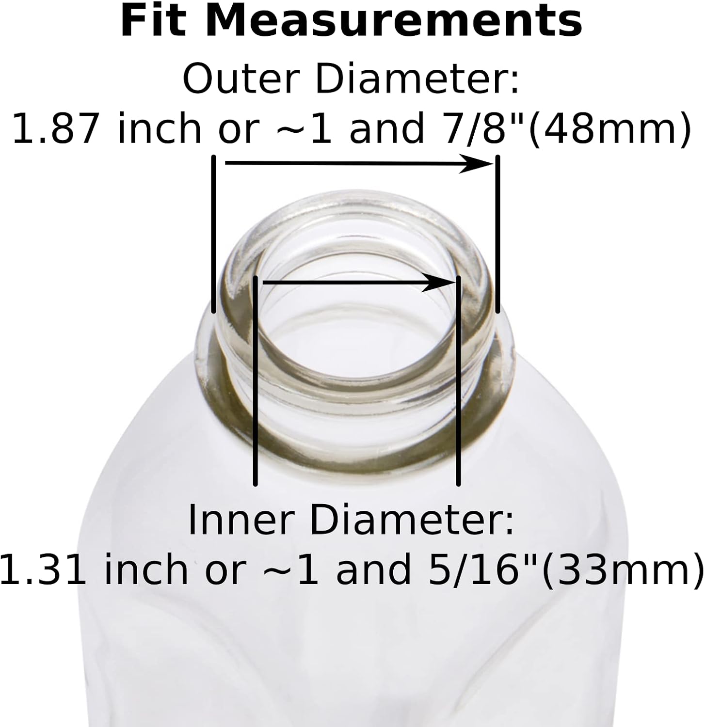 Glass Milk Bottle Caps - 12 Pack - Only Fits Milk Bottles with 48mm (1.87 inch) Tops, Snap On Lids