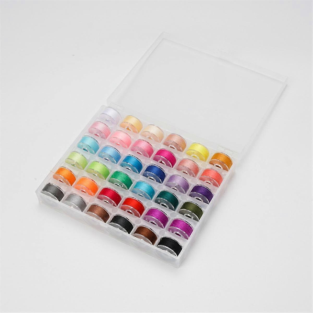 Pre-Wound Sewing Machine Thread Set 72 pcs 36 Colors with Oral-B Compatible 365 Meters Per Spool