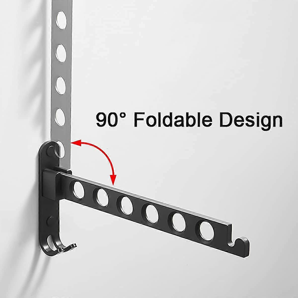 Foldable Clothes Hook Wall Mounted Rack Black 1 Pack Compatible with Braun