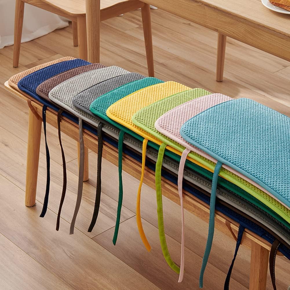 Bench Cushion - Outdoor/Indoor Patio Porch Swing Cushions 48/40/60 x 12/14/16/18 inch Seat Furniture Cushion Non-Slip Patio Loveseat Bench Pad for Garden Furniture Lounger Bench(Color:@6,Size:60*12*1i