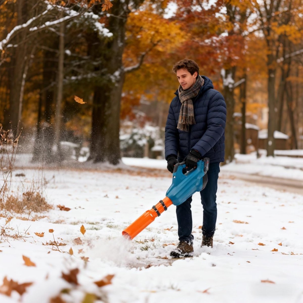 Leaf Blower Booster - Airflow Booster for Leaf Blowers - Turbine Nozzle with Extended Airflow Accelerator - Powerful Leaf Blower for Lawn and Driveway (1 Piece, Orange)