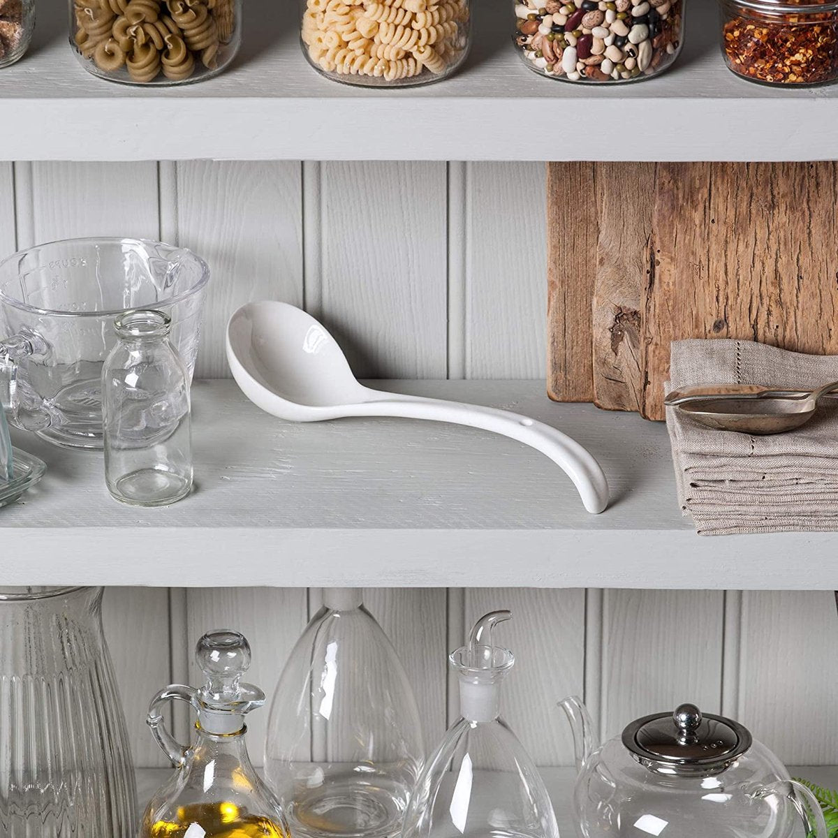 Spoon - Traditional porcelain sauce spoon - 27 cm - White