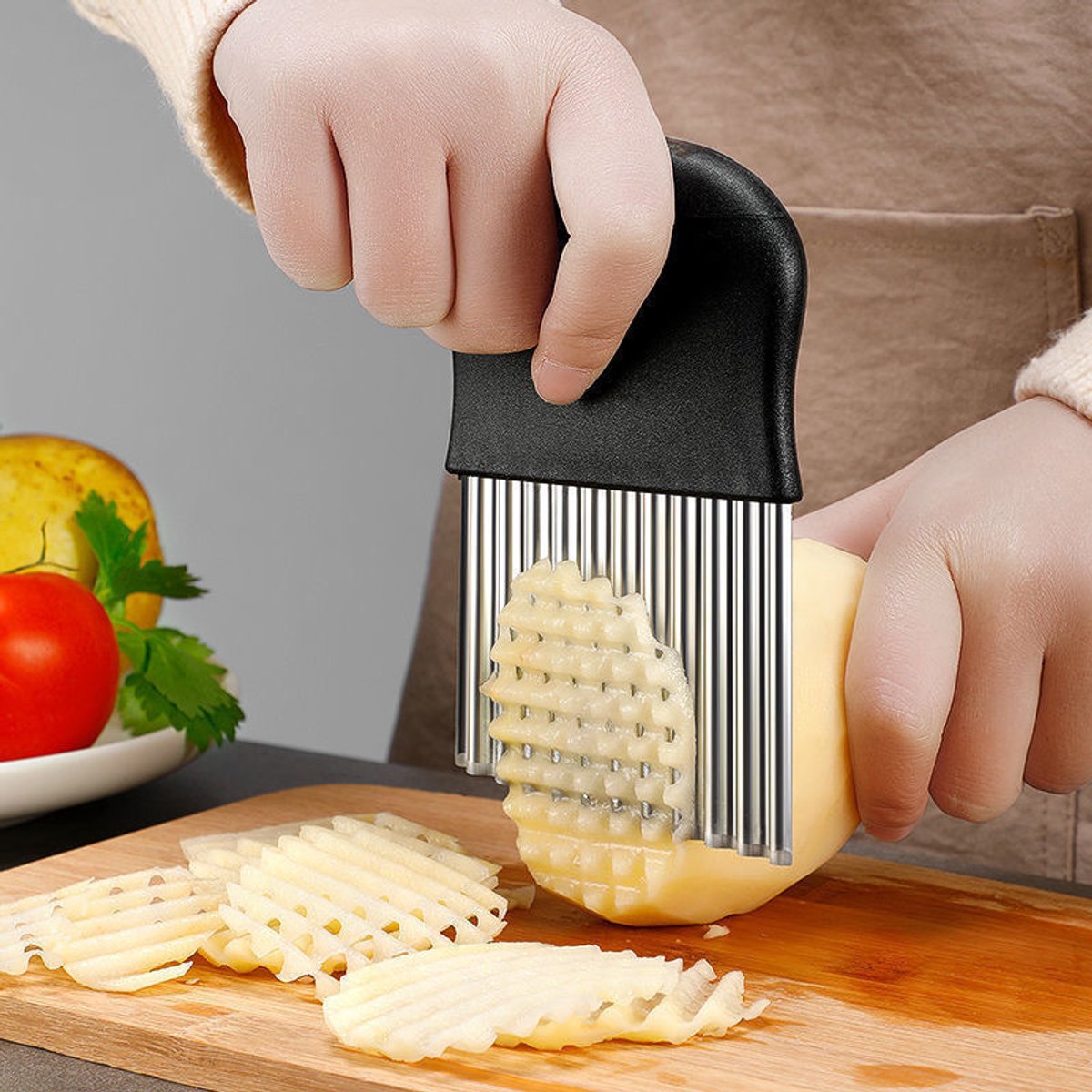 Household potato knife - potato flower knife - potato cutting knife - multifunctional knife - vegetable cutting knife made of stainless steel