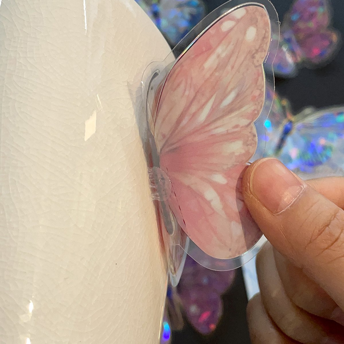 Stickers - Butterfly Wall Stickers - DIY Wall Stickers - Creative Bedroom Supplies - Beautiful 3D Decorations - Interior Decoration - Interior Decoration - Suitable for creating everyday surprises and party decorations (Pink，10 stickers)