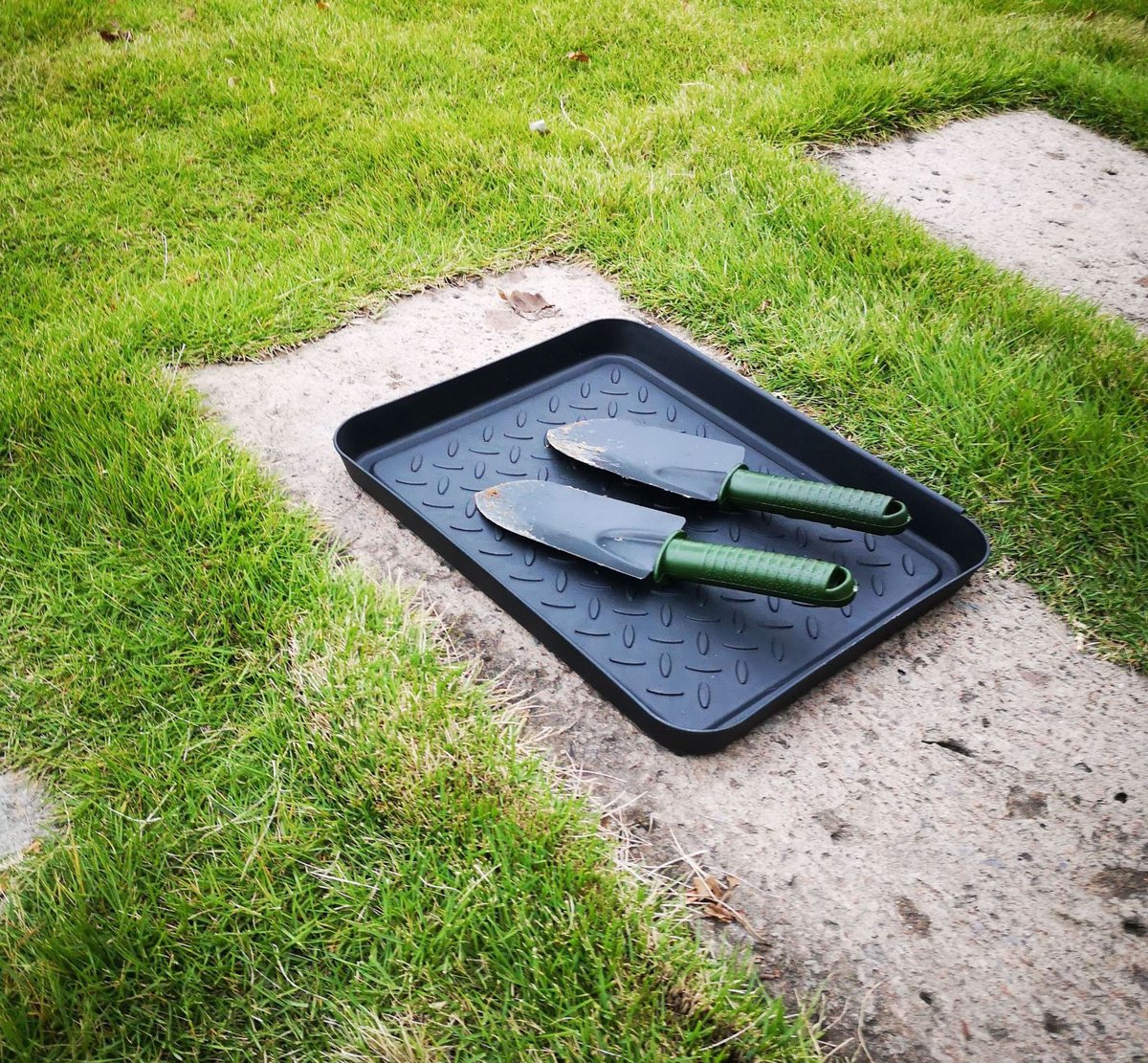 3-piece universal tray - multifunctional - plastic - rectangular tray - black