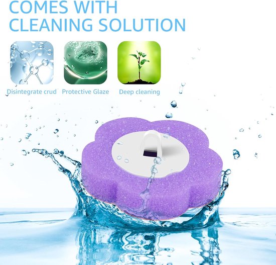 36 Piece Toilet Brush Replacement Heads - With Cleaning Solution & Fragrance - 360° Deep Cleaning - For Hard-to-Reach Corners
