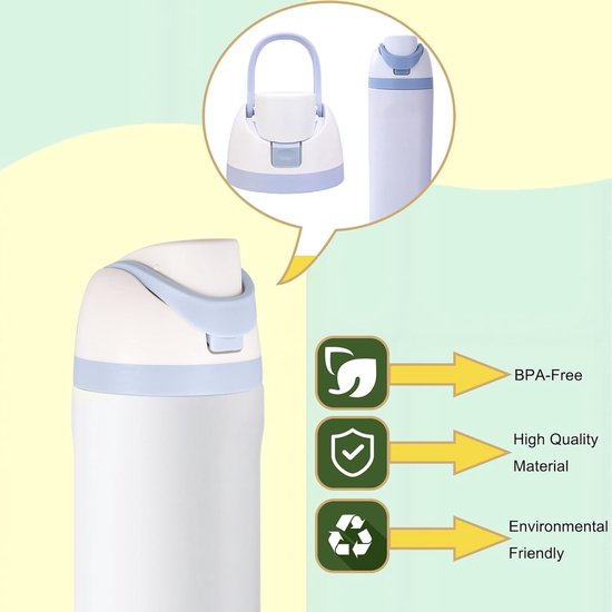 Replacement Lids - One-Push, Non-Leaking Water Bottle Lids