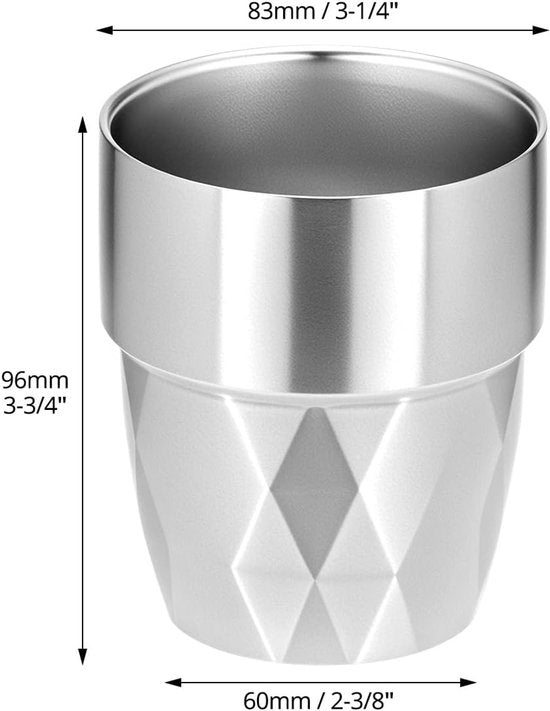 Mugs - 2-piece set - Stainless steel mugs - Double-walled water mugs made of 304 stainless steel - Beer mugs - Coffee mugs