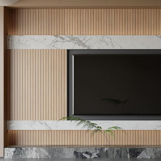 Self-adhesive 3D Wall Panel - Brown Oak Look - PVC Plank 300x40 cm for Wall & Ceiling - Soundproof