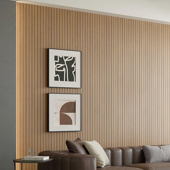 Self-adhesive 3D Wall Panel - Brown Oak Look - PVC Plank 300x40 cm for Wall & Ceiling - Soundproof