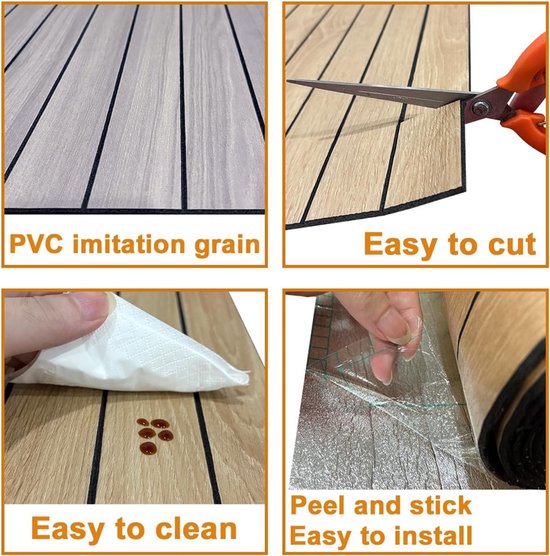 Self-adhesive 3D Wall Panel - Gray Oak Look - PVC Plank 300x40 cm for Wall & Ceiling - Soundproof